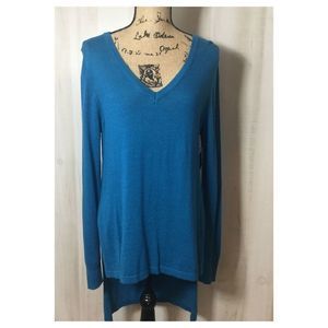 J W Designs High/Low V Neck Long Sleeve Sweater.